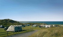 Tents and camping pitches at Beachside Holiday Park