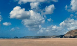 General view of Watergate Bay, Cornwall