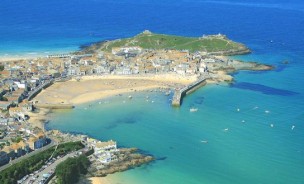 St Ives Bay Cornwall Aerial Photo