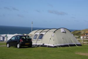 beachside large pitch beside St Ives Bay, Cornwall