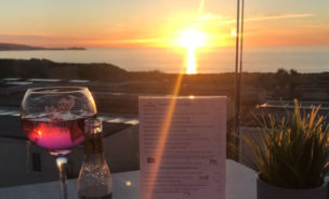 Enjoying a drink on Beachside Holiday Park's new bar terrace