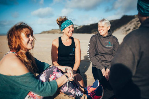 Fitness Weekend Break on Beach St Ives Bay Cornwall